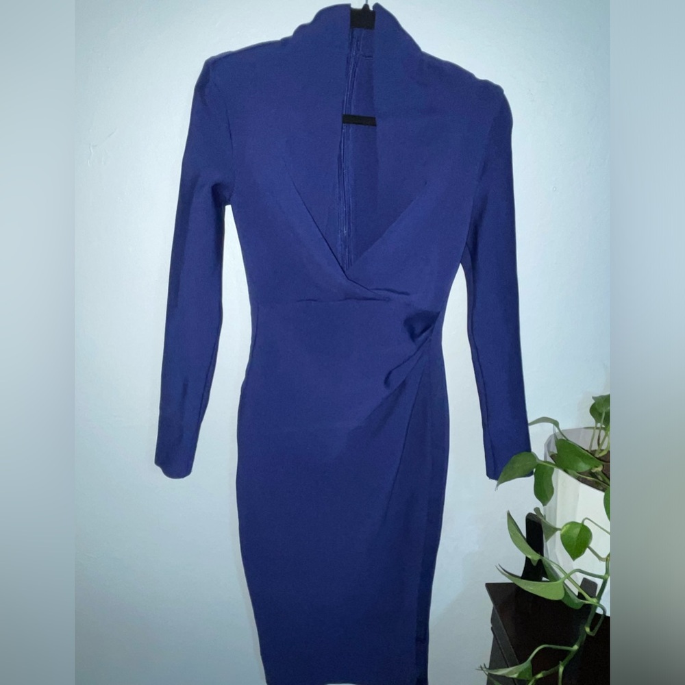 Royal Blue Professional Long Sleeve Dress